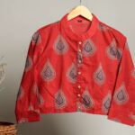 Handmade Block Print Cotton for Women ? Ethnic Floral Printed Top with Long Sleeves